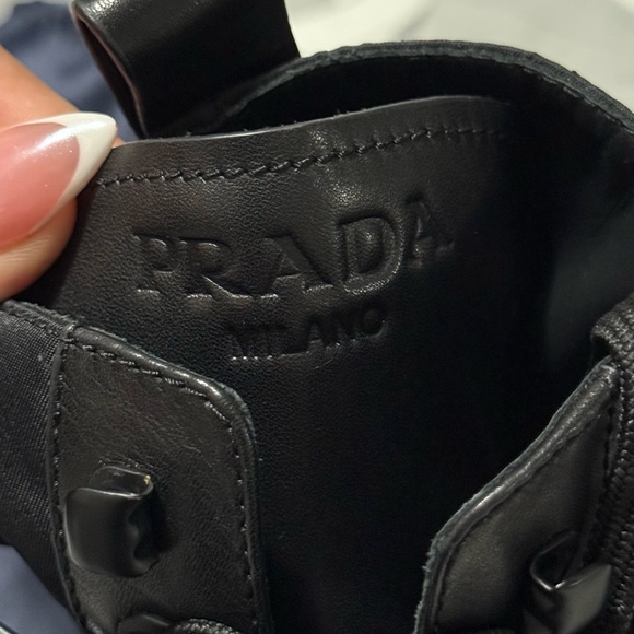 Prada Women's Black Combat Boots Monolith - Picture 3 of 12